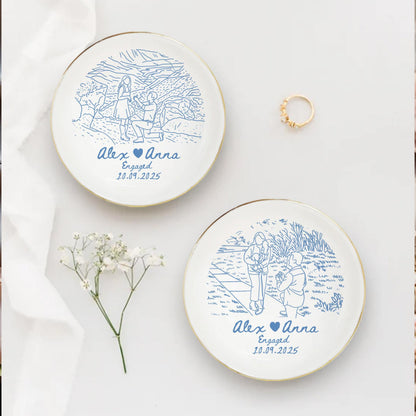 Personalized Couple Portrait Ring Dish, Engagement Gift, Wedding Gift For Bride, Handmade Custom Photo Ring Dish, Custom Photo Jewelry Tray 5_29844275-5452-407a-abf5-397d514e3d23.jpg