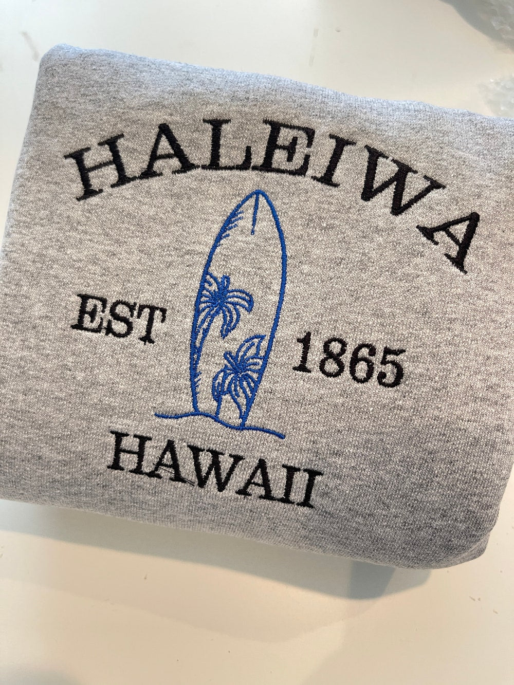 Embroidered Sweatshirt, Hawaii Sweatshirt, Summer Sweatshirt, Haleiwa Hawaii Sweatshirt, Hawaii Sweatshirt, Embroidered Hawaii Crewneck, 5_379312d5-9442-462d-a977-0b2632fc40cf.jpg