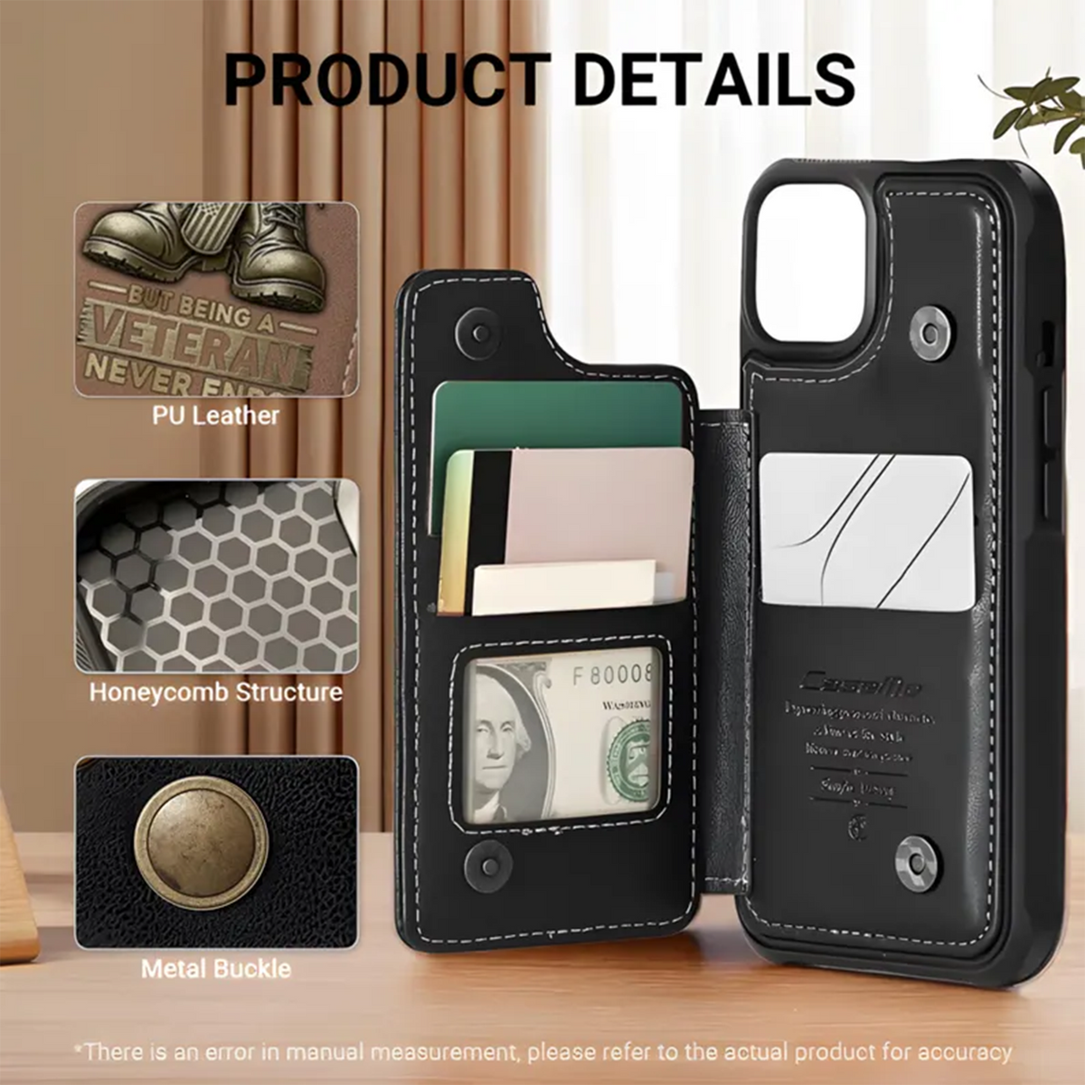 My Time In Uniform Is Over - Personalized Leather Wallet Phone Case