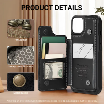 My Time In Uniform Is Over - Personalized Leather Wallet Phone Case