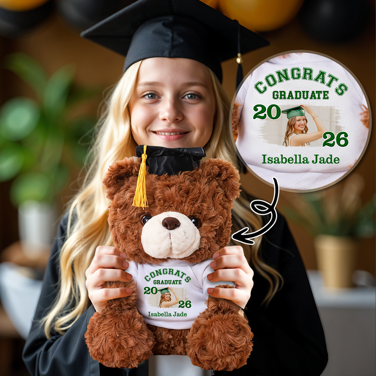 Congrats Class Of 26 Personalized Graduation Teddy Bear