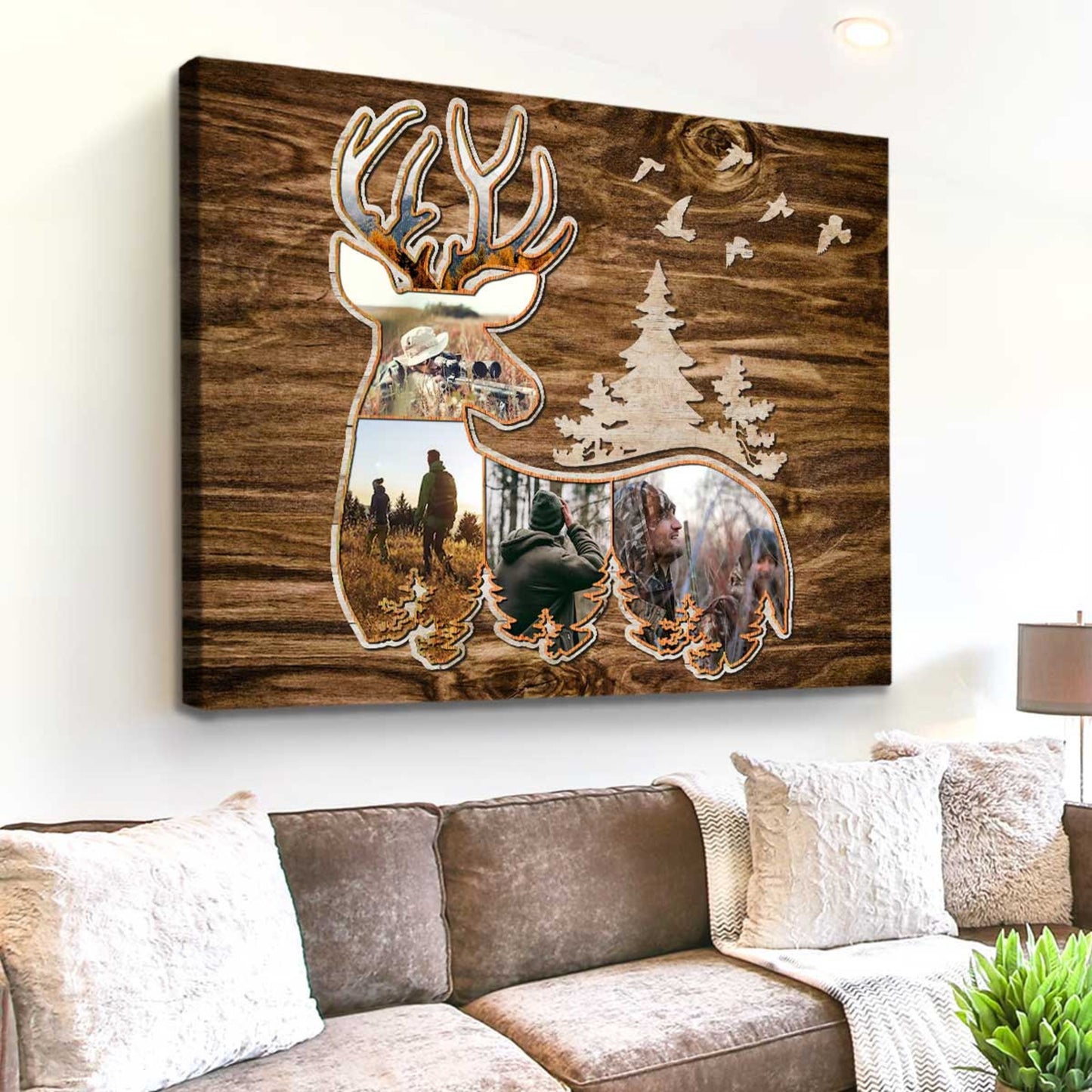 Deer Hunting Photo Collage - Personalized Canvas - Gift For Father, Father's Day, Birthday Gift 5_5f8b5921-b7ba-4c3c-93bb-92ce6da93c8b.jpg