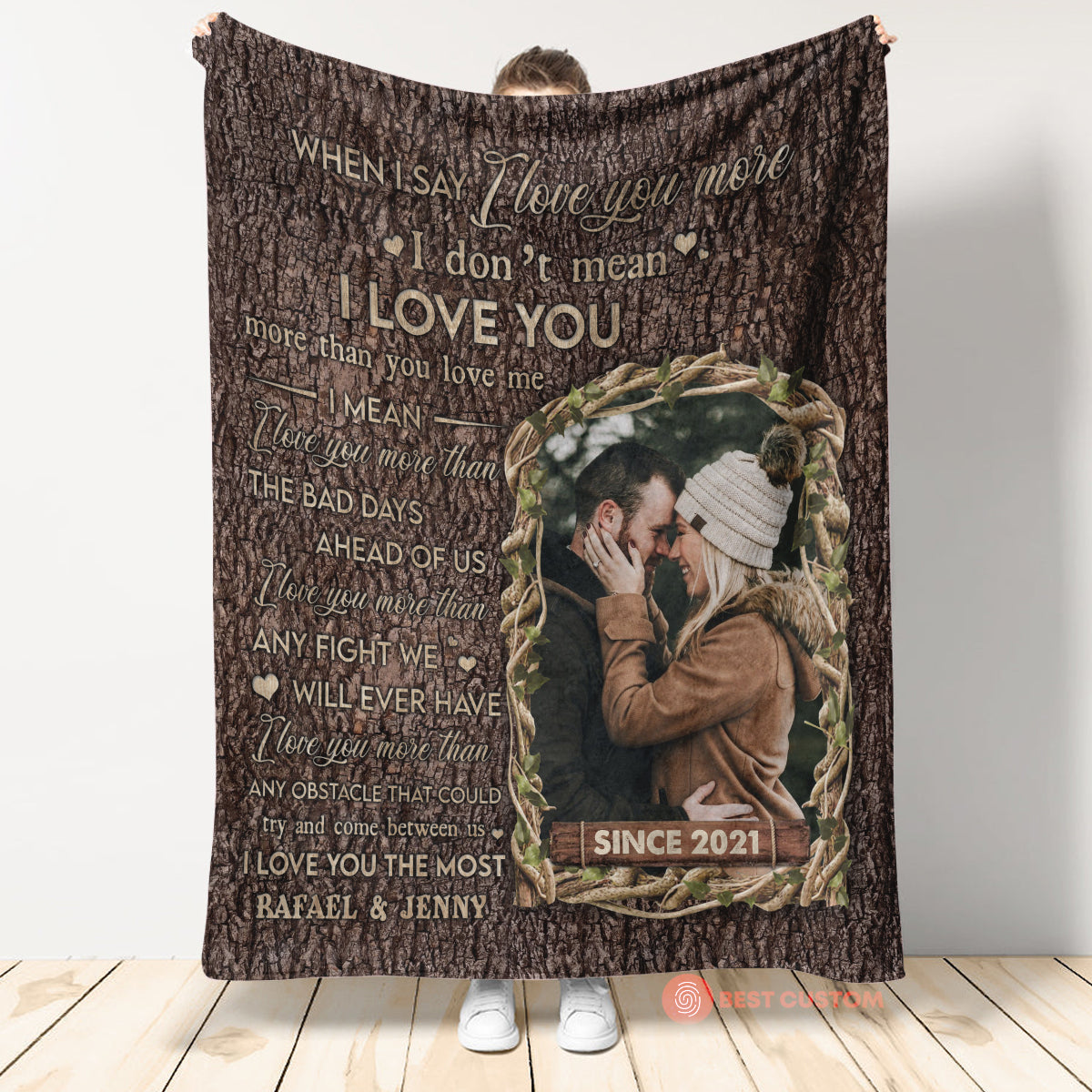 When I Say I Love You More -Personalized Blanket - Anniversary, Lovely Gift For Couple, Spouse Blanket - Gift For Couple 5_83bdc3fb-546b-4319-8950-31f34caec4d1.jpg