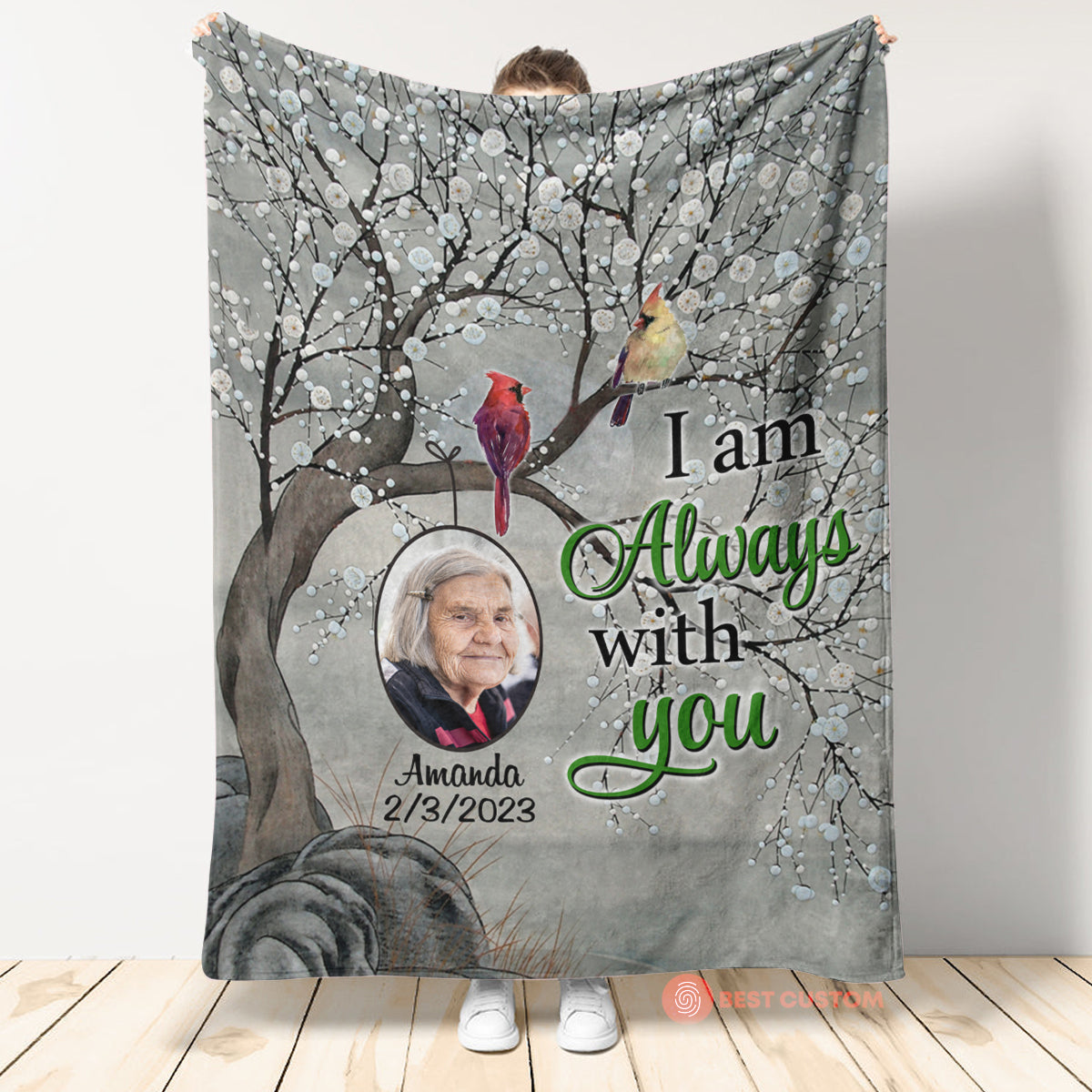 Cardinal Bird - Always With You - Personalized Blanket - Memorial Blanket - Memorial 5_89969a71-569e-47a4-8c5c-86d5d86160a2.jpg