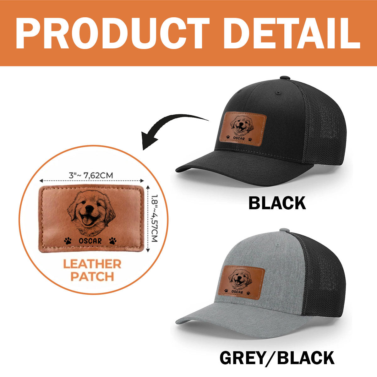 Custom Photo Pencil Sketch Just A Man & His Dog - Leather Label Net Hat