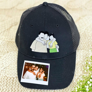 Custom Embroidered Dad Portrait Classic Cap from Photo