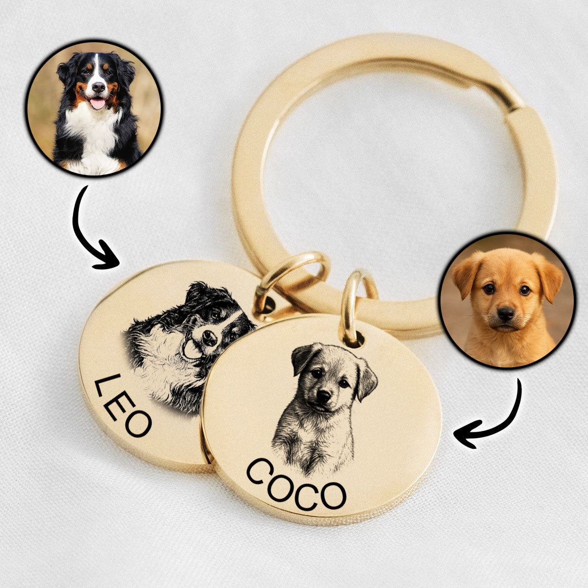 A Piece of My Pet - Stainless Steel Keychain