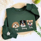 Embroidered Pet Sweatshirt for Women,Custom Dog Face Embroidered Sweatshirt,Custom Pet Hoodie,Gift for Pet Lovers,Personalized Gift For Mom