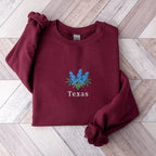 Texas Bluebonnets Sweatshirt, Embroidered Texas Shirt, Texas Crewneck Sweater, Embroidered Bluebonnets Shirt, Texas Bluebonnets 5_abfafb89-172d-4239-a14f-19e568e1294f.jpg