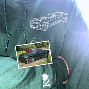 Custom Embroidered Car Sweatshirt, Personalized Car Gifts for Him