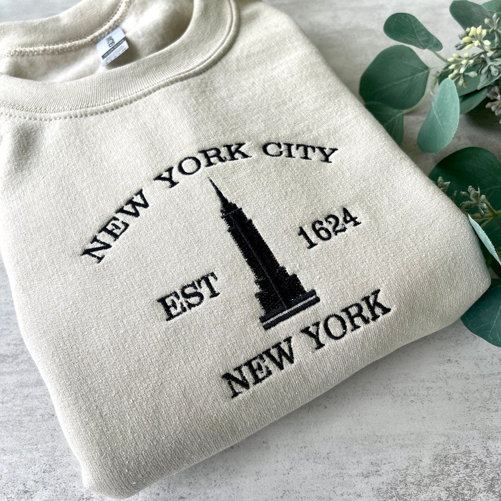 Embroidered New York Sweatshirt, Nyc Sweatshirt, City Sweatshirt, Embroidered City Trendy Sweatshirts, Empire State Building, Nyc Crewneck 5_c2ed1231-2342-4edb-a87c-190085dbdfd0.jpg