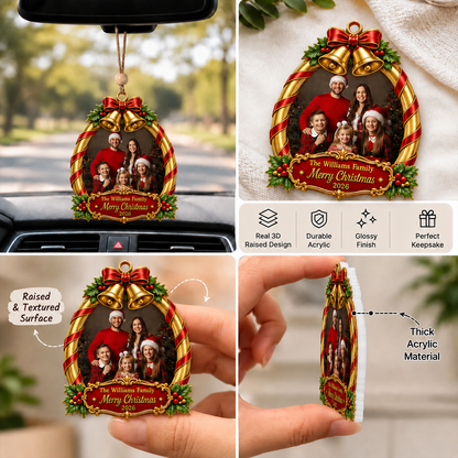 Our Merry Little Family - Christmas Ornament - Personalized Real 3d Ornament