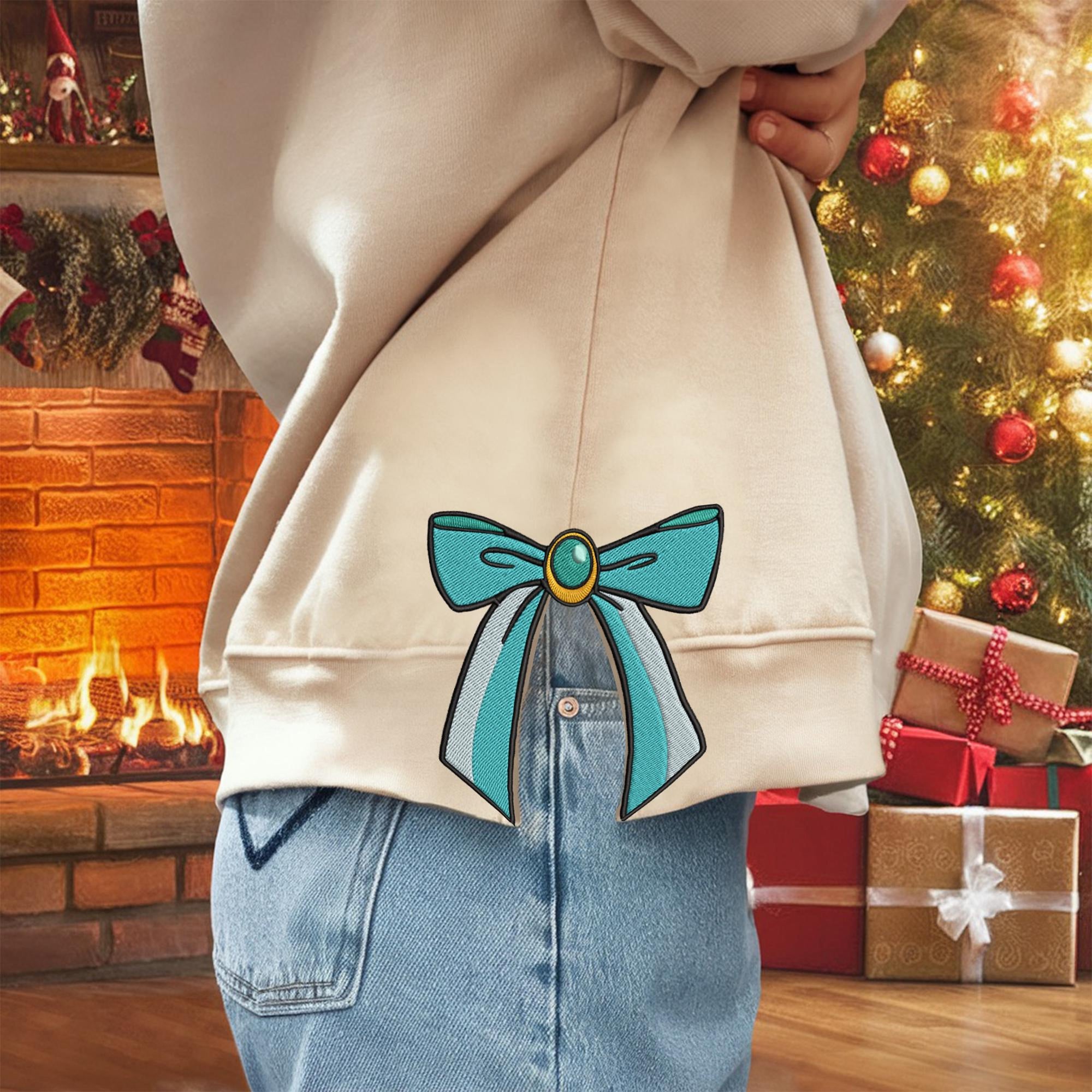 Princess Side Bow Sweatshirt Embroidery Design, Glitter Bow Christmas Embroidery, Holiday Bow Embroider 5_cc667e83-43de-487b-9c05-b195fb7f59c4.jpg