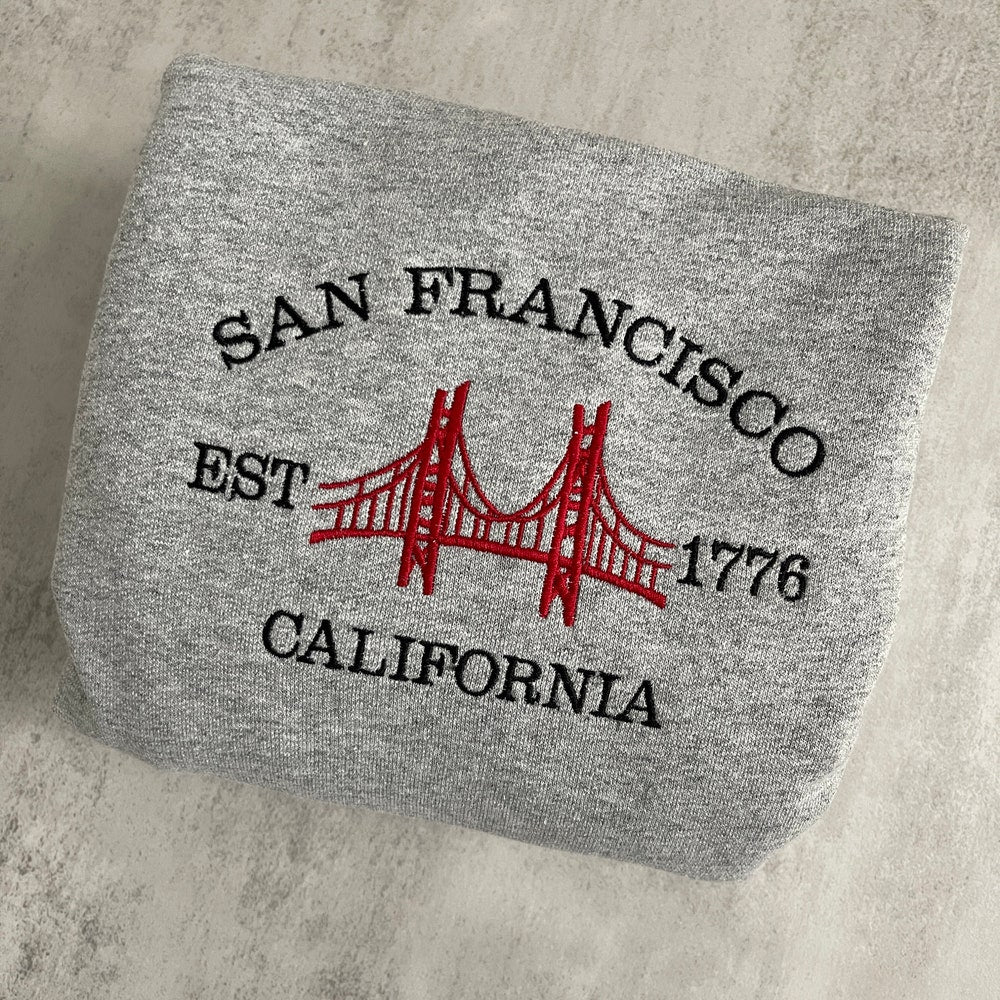 San Francisco Sweatshirt, San Fran Crewneck, City Sweatshirt, Embroidered California Sweatshirt, Vintage Crewneck, Embroidered Sweatshirt 5_ddb47c4d-72e1-43ea-91bc-e43a5ddd4b50.jpg