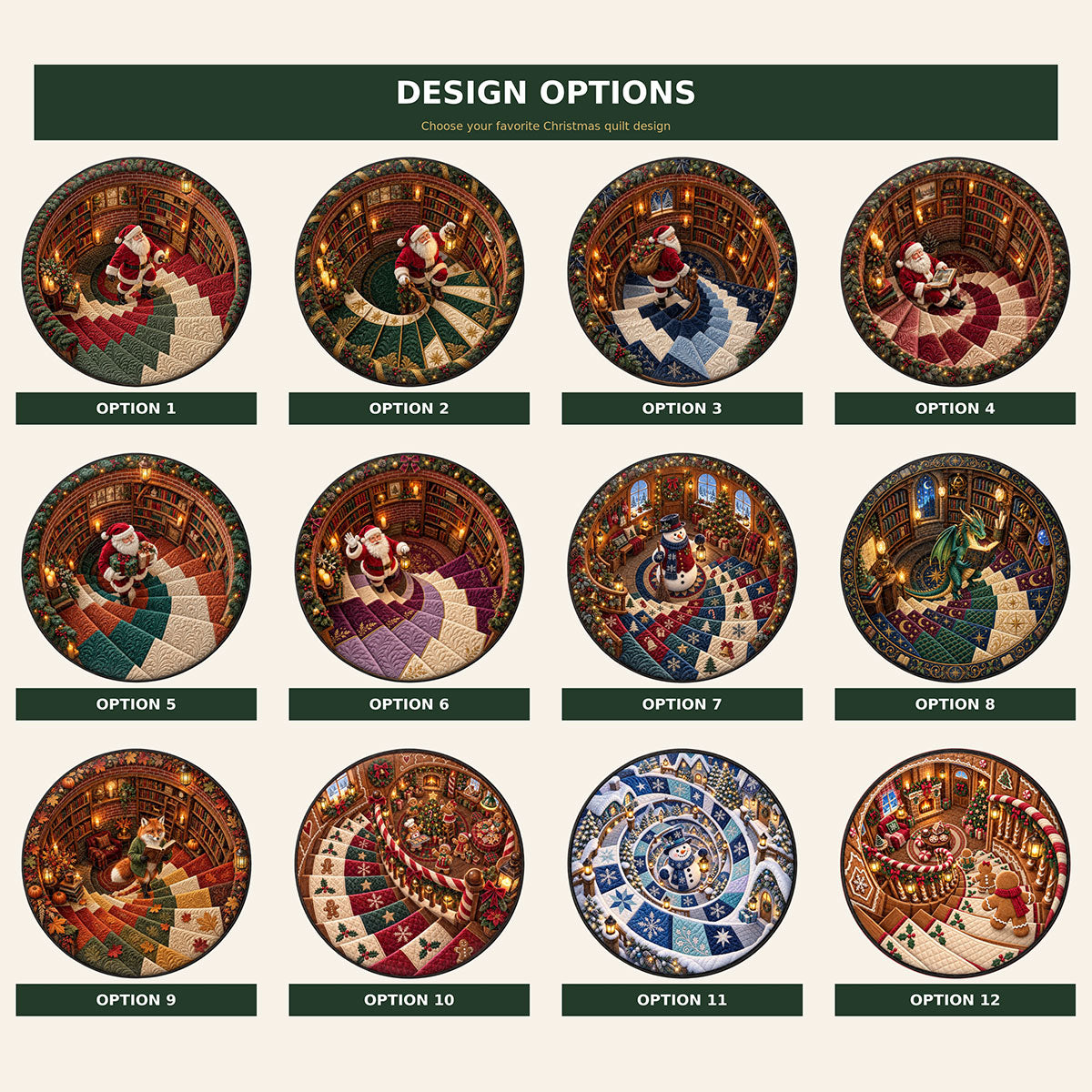 Custom Quilted Round Mat - Personalized Christmas Birthday Gifts For Mom, Dad, Brother, Sister - Merry Moments All Season