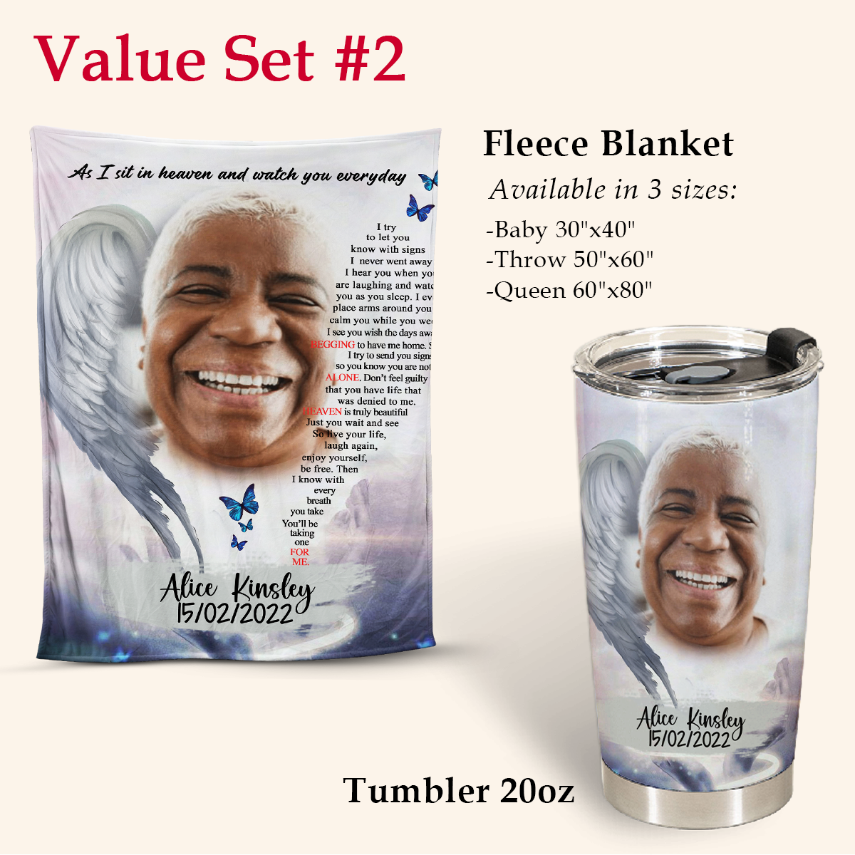 In Loving Memory Gifts - As I Sit In Heaven Angel Wings - Personalized Tumbler Cup 5_f368212d-64d3-464d-a05c-24108c873ca9.png