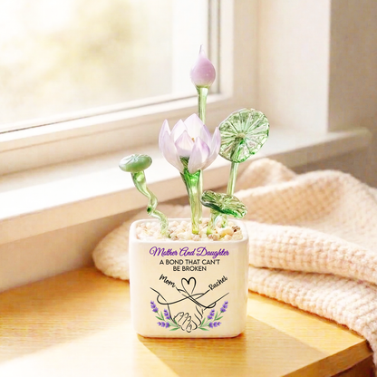 Holding Hands - Personalized Glass Everlasting Flowers
