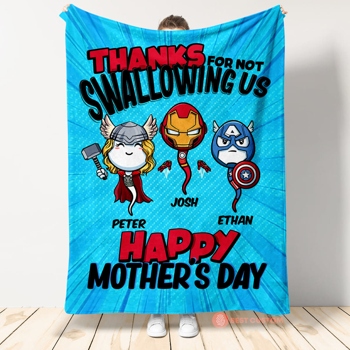 Multiverse Thanks For Not Swallowing - Personalized Blanket - Mother's Day, Funny, Birthday Gift For Mom, Wife 5_fd26eab5-45f7-4cc0-b188-fddd2d662e32.jpg
