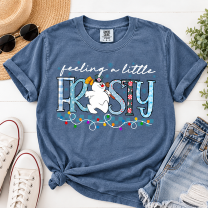 Comfort Colors Feeling A Little Frosty , Cute Snowman Christmas Shirt, Cozy Winter Graphic Shirt, Holiday Gift for Her 5c4f6a47-b578-4f7d-8498-83fb05def6b1-ooo.png
