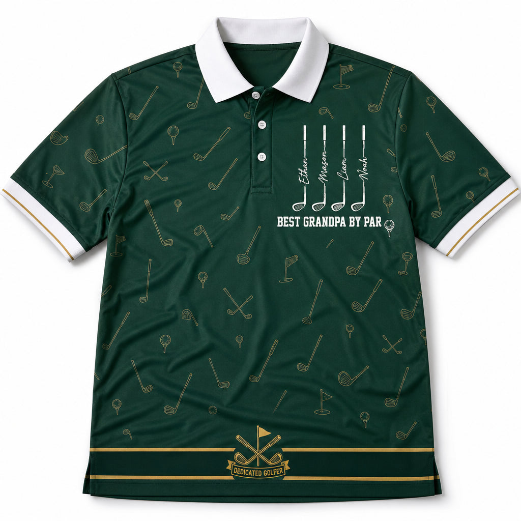 Best Grandpa By Par Golf Polo - Hero