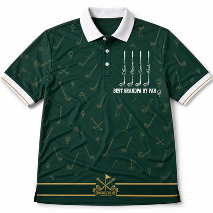 Best Grandpa By Par Golf Polo - Hero