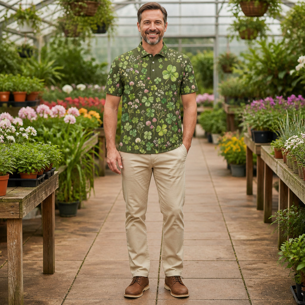 Clover Field Botanical Pattern Polo - Polo shirt - All over printed 5c52d993-8f46-4c22-9448-a34a39f1b856.jpg