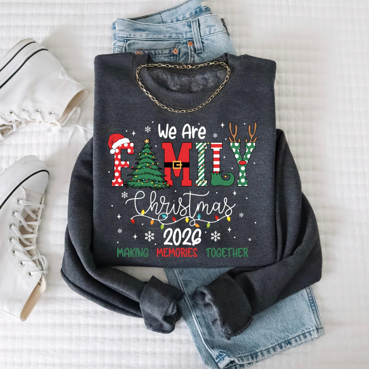 2026 Christmas Crew Sweatshirt, We Are Family Christmas, Family Christmas Tops, Festive Holiday Shirt, Christmas Party Tee 5cd90a64-930d-45d2-b606-c9d0596fcfd1-5.png