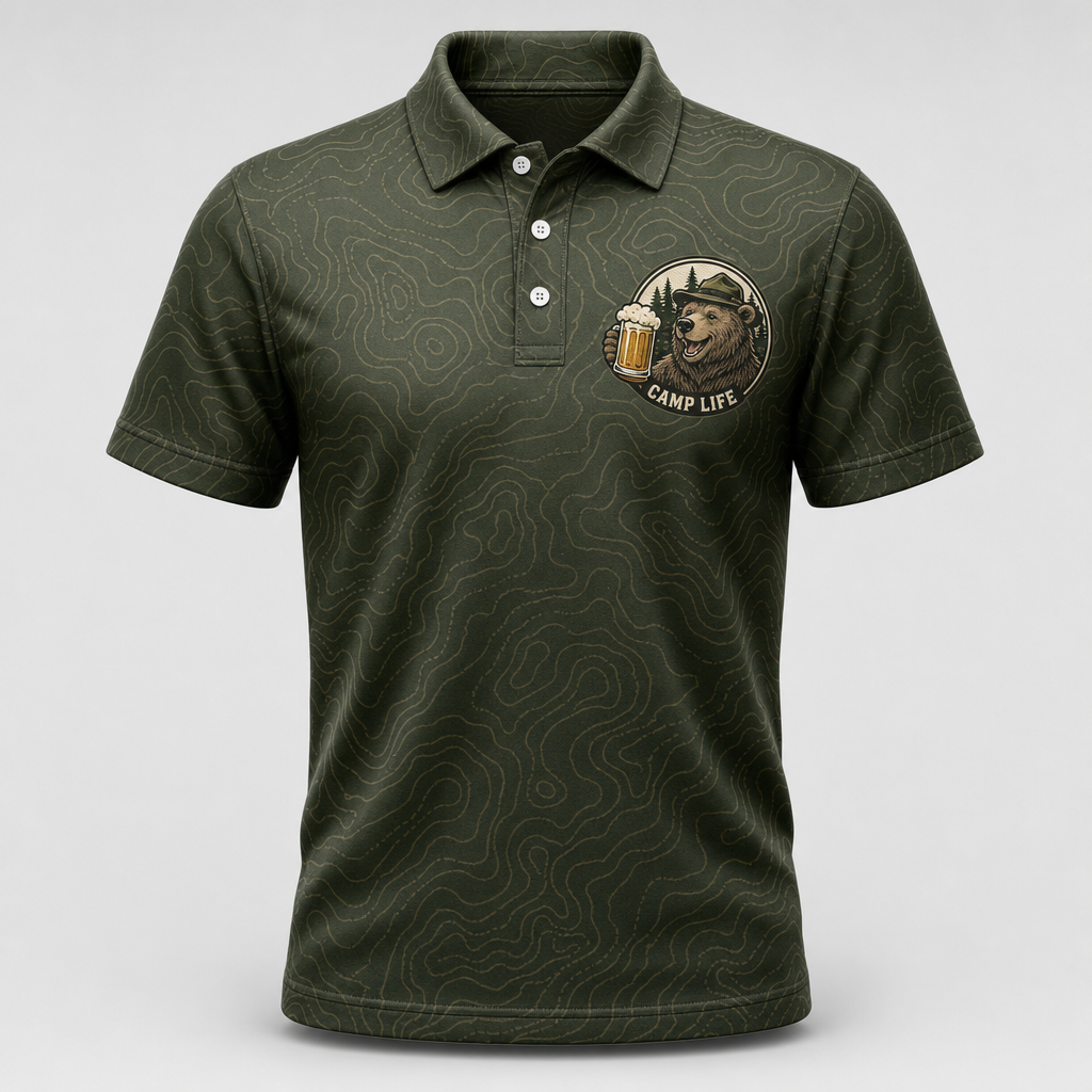 Camp Bear Beer Polo – God Is Good, Beer Is Cold - Polo shirt - All over printed 5dbb3c22-af23-485e-847c-be925e31e48f.png