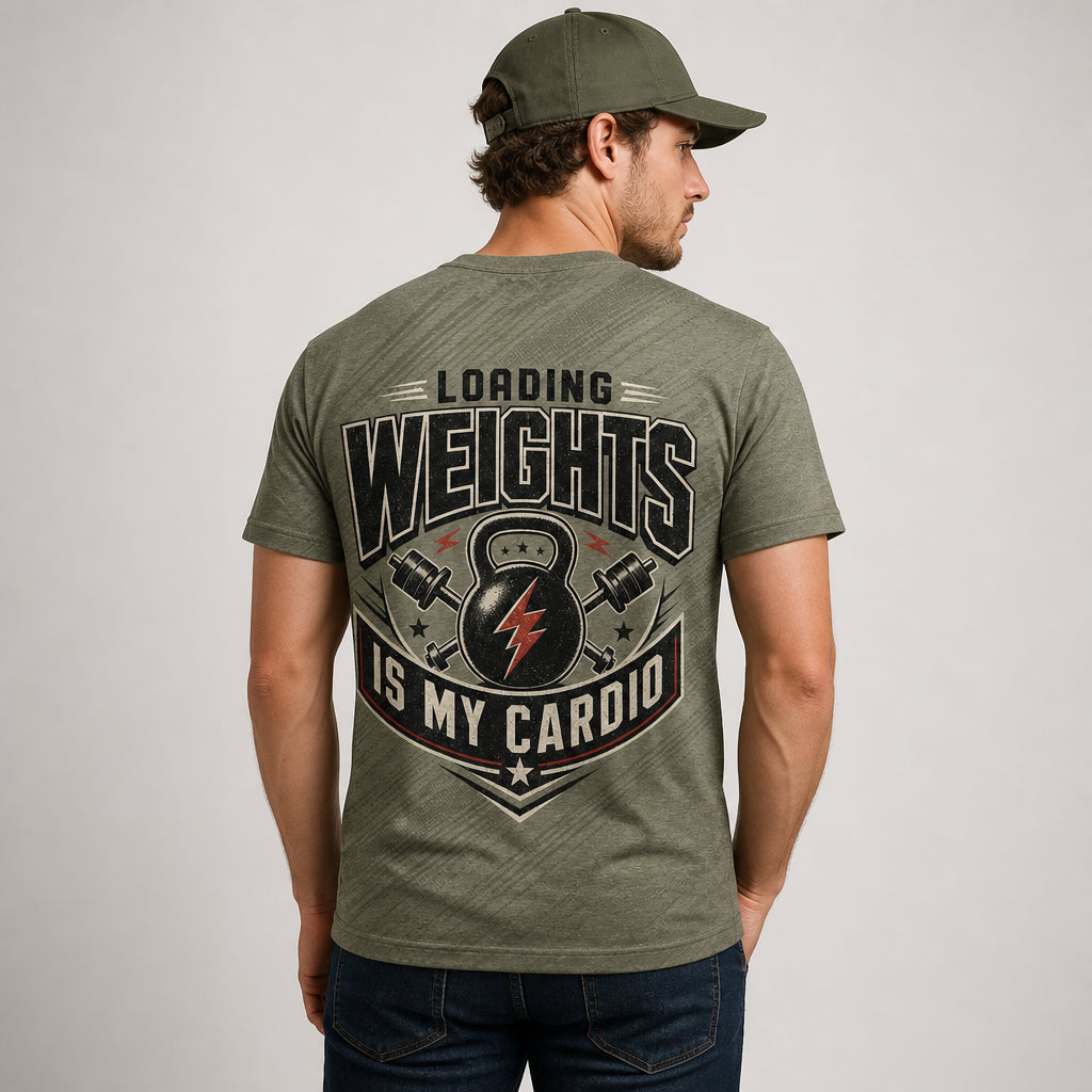 Loading Weights Is My Cardio — Kettlebell Badge Tee - T-Shirt - All over printed 5de64104-a00f-4569-9dac-6031b558264d.jpg