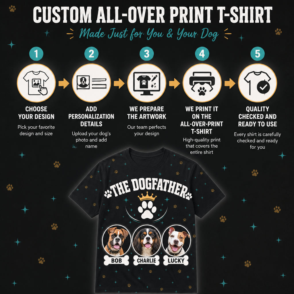 The Dogfather Custom Pet Photo T‑Shirt - How to customize