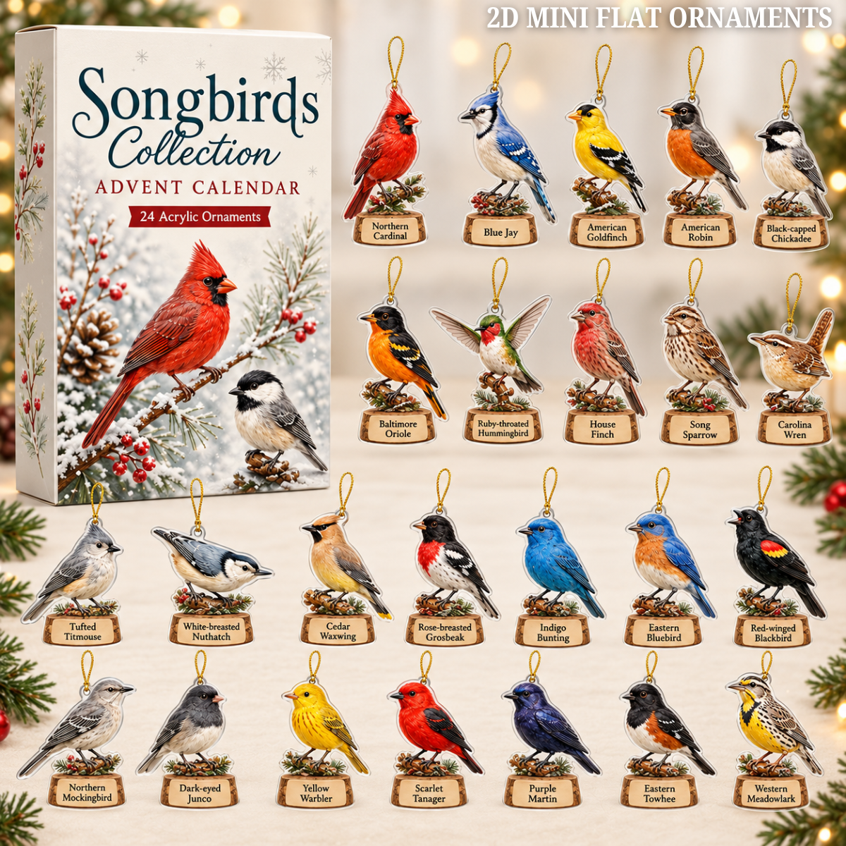 Songbirds Collection Advent Calendar 2026 - 24-Day Festive Countdown, Acrylic Charms Blind Box - Gift For Birds Lovers 5ee0381b-7bce-43b7-a1c9-5ff06612902d-bird-text.png