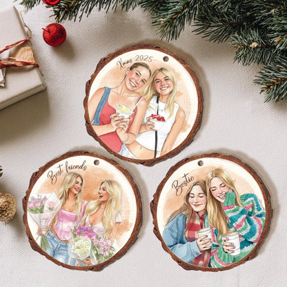 Personalized Friends Portrait From Photo Ornament: Besties Ornament, Best Friend Christmas Gift 5ef67564-1c59-46a4-bc4a-ce56d0a289f0-6.jpg