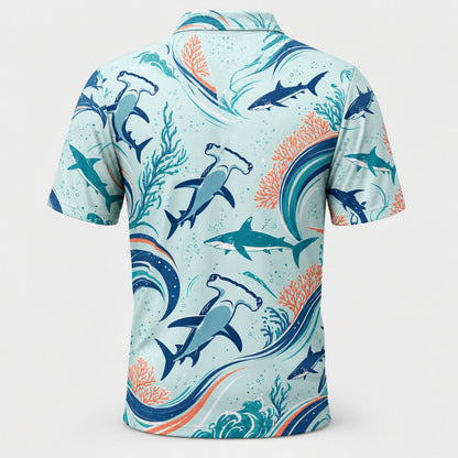 Shark Surf AOP Polo — Custom Name - Personalized Polo shirt - All over printed 5f10a7f1-85e1-42ff-b6cc-7c11cc37c611.jpg
