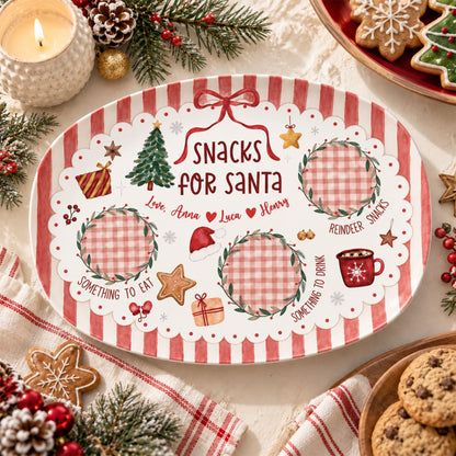 Custom Name Santa Cookie Plate, Cookies for Santa Platter, Personalized Holiday Christmas Plate for Family, Christmas Gift 5fa83a4d-f545-40b1-ba43-be191f02ab5a-7.jpg