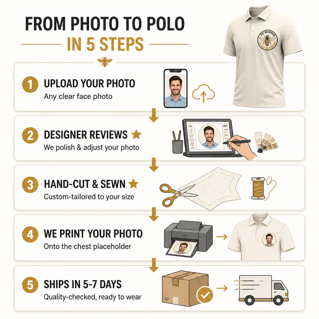 Bee Whisperer Crest Polo - Polo shirt - All over printed 5fd0fe14-f51c-455f-ac13-96f7836cee54.jpg