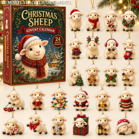 Christmas Sheep Holiday Advent Calendar 2026 - 24-Day Festive Countdown, Acrylic Charms Blind Box - Gift For Sheep Lovers 6042b823-2c84-4056-b1f7-4ede021e981e-christmas-sheep-text.png