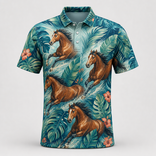 Tropical Gallop AOP Polo - Polo shirt - All over printed 6072c53e-2164-4b5b-8e53-f4e38fde6e14.png