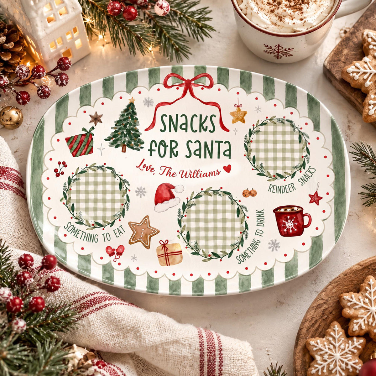 Custom Name Santa Cookie Plate, Cookies for Santa Platter, Personalized Holiday Christmas Plate for Family, Christmas Gift 60a87aa5-d97f-4be0-8ba0-b88bcdde28ff-2.jpg