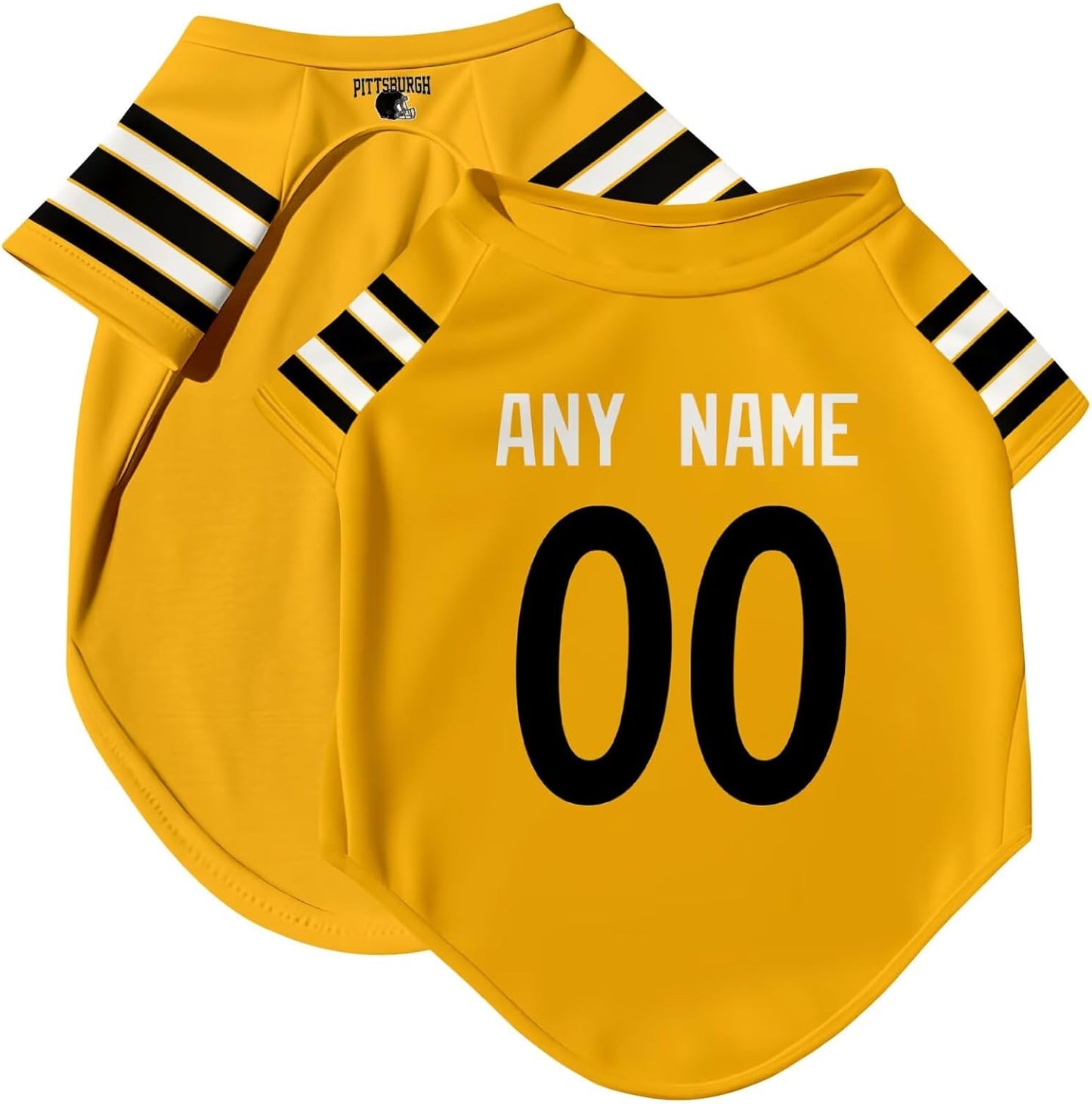 Pittsburgh Dog T-Shirt Jersey Style Pet Clothes Custom Name and Number Gifts 610yn7ao7VL._AC_SL1500.jpg