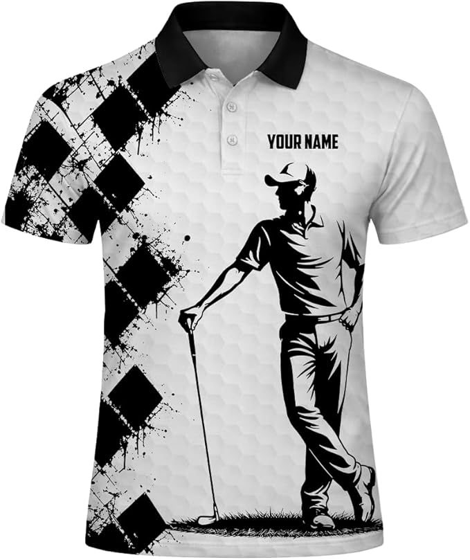 Pickit Custom Name Golf Polo Shirt Black White 612r59KUzdL._AC_SX679.jpg