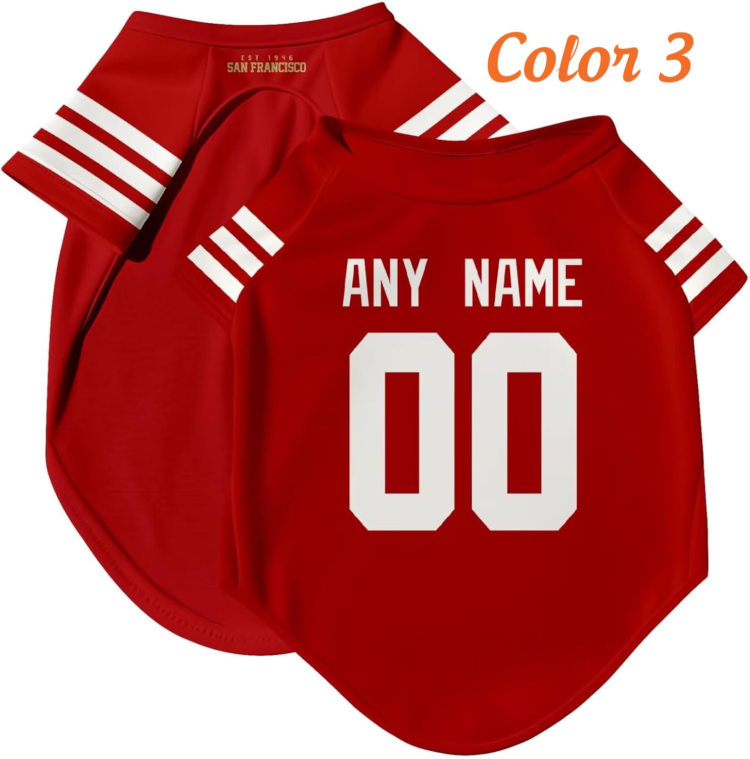 San Francisco Dog T-Shirt Jersey Style Pet Clothes Custom Name and Number Gifts 613VB0I5_sL._AC_SL1500.jpg