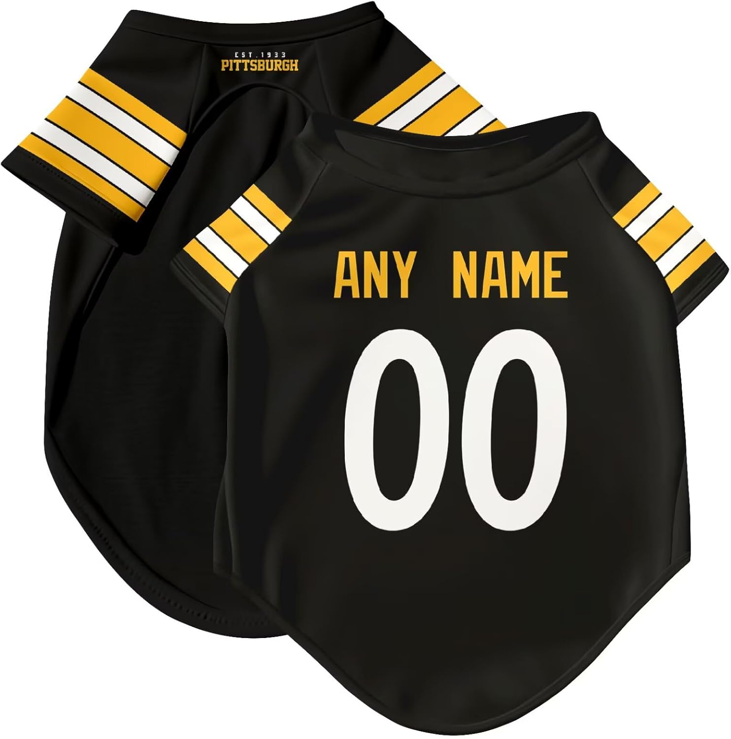 Pittsburgh Dog T-Shirt Jersey Style Pet Clothes Custom Name and Number Gifts 613pXe8kghL._AC_SL1500.jpg