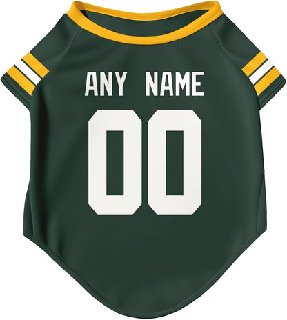Green Bay Dog T-Shirt Pet Clothes Jersey for Dogs Custom Name and Number Gifts Gift For Your Dog 6177UrUzqeL._AC_SL1500.jpg