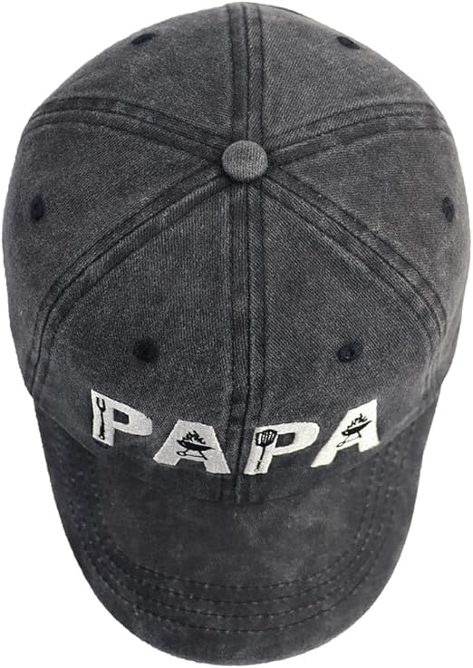 Grill Papa Hats, BBQ Accessories for Dad Father Grandpa Gifts, Adjustable Embroidered Cotton Men Baseball Caps 61BgGpWPV1L._AC_SX522.jpg