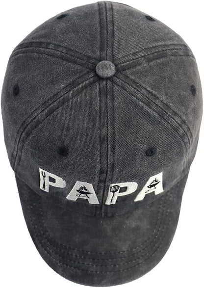 Grill Papa Hats, BBQ Accessories for Dad Father Grandpa Gifts, Adjustable Embroidered Cotton Men Baseball Caps 61BgGpWPV1L._AC_SX522.jpg