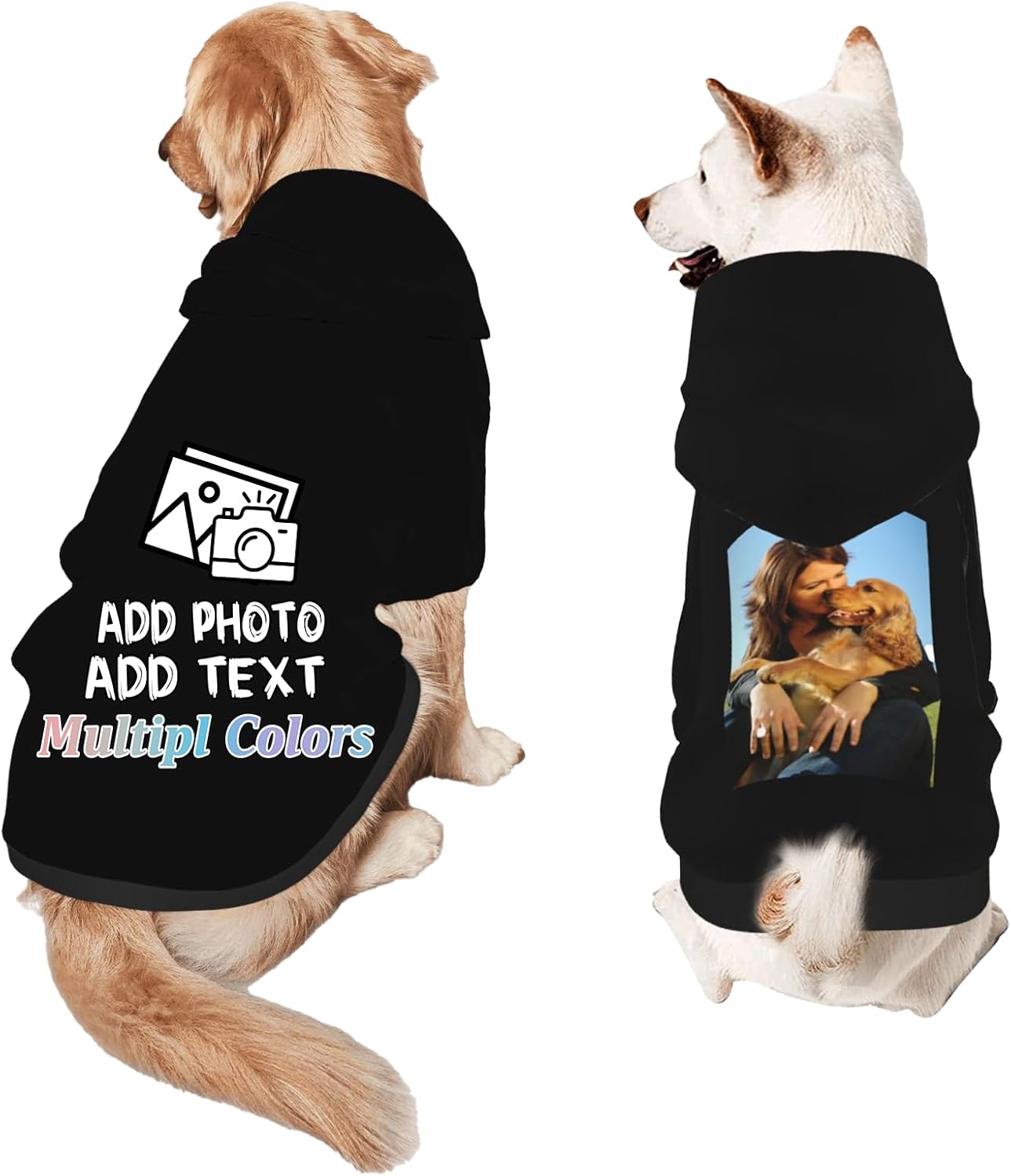 Custom Dog Hoodie Add Your Design Soft & Warm Personalized Photo Text Logo Name Dog Clothes for Puppy Sweatshirt Hooded for Small Medium Large Dogs Girl/Boy Cats Black 61TE958n_gL._AC_SL1500.jpg