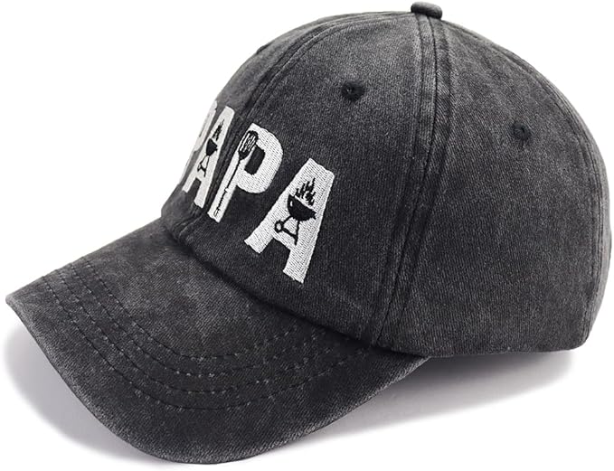 Grill Papa Hats, BBQ Accessories for Dad Father Grandpa Gifts, Adjustable Embroidered Cotton Men Baseball Caps 61b8f3DMpYL._AC_SX679.jpg