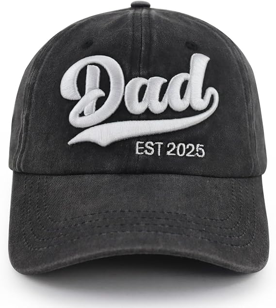 Mom and Dad EST 2025 Hat, Embroidered Adjustable Cotton New Parents Gifts Baseball Cap 61k_u7h0i5L._AC_SX569.jpg