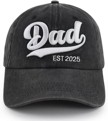 Mom and Dad EST 2025 Hat, Embroidered Adjustable Cotton New Parents Gifts Baseball Cap 61k_u7h0i5L._AC_SX569.jpg