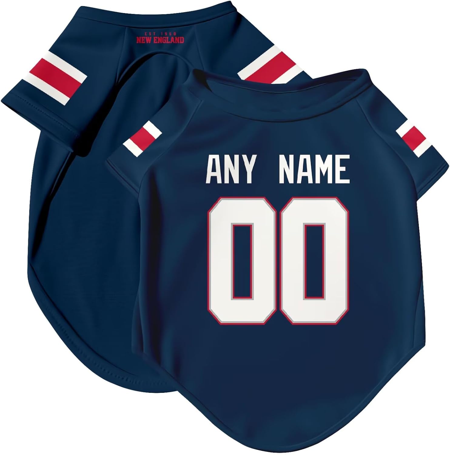New England Dog T-Shirt Jersey Style Pet Clothes Custom Name and Number Gifts 61m-Qhv9MML._AC_SL1500.jpg